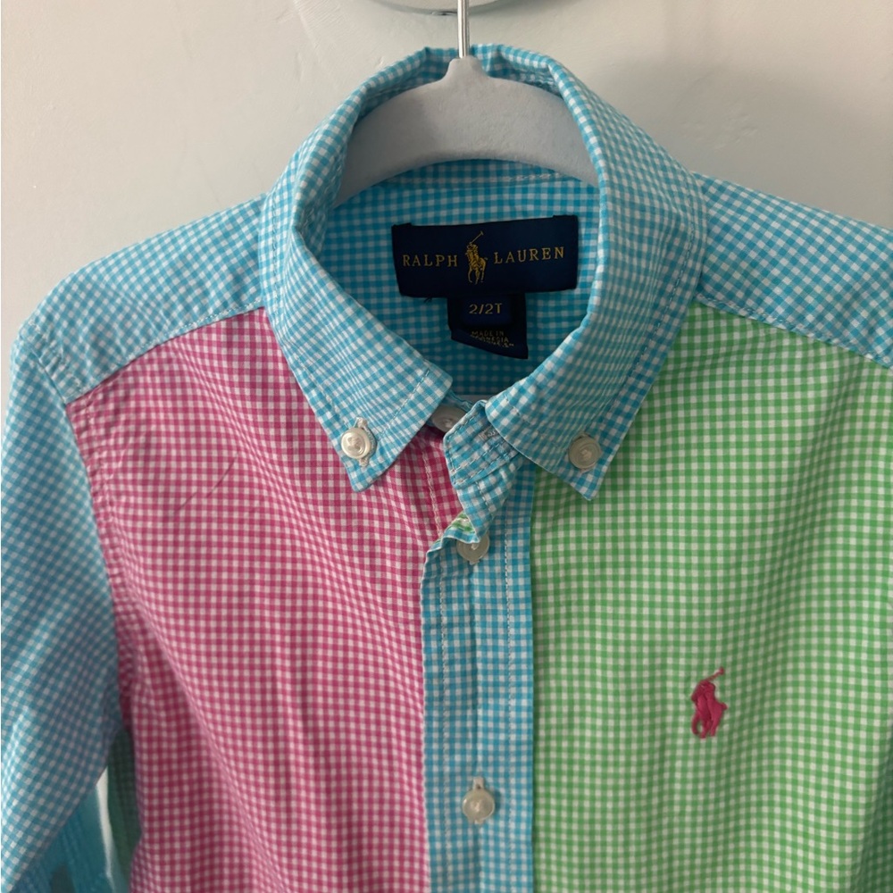 Ralph Lauren Multicolor Gingham Shirt size 2T